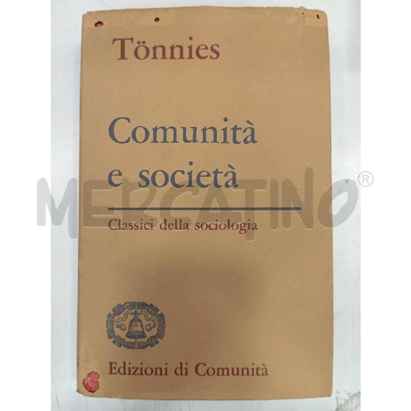 TONNIES COMUNITÀ E SOCIETÀ RIV COP | Mercatino dell'Usato Roma viale tirreno 1