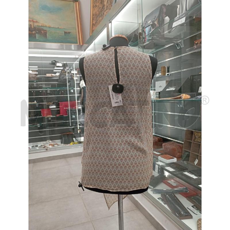TOP ELISABETTA FRANCHI BEIGE FANTASIA FLOREALE | Mercatino dell'Usato Roma viale tirreno 2