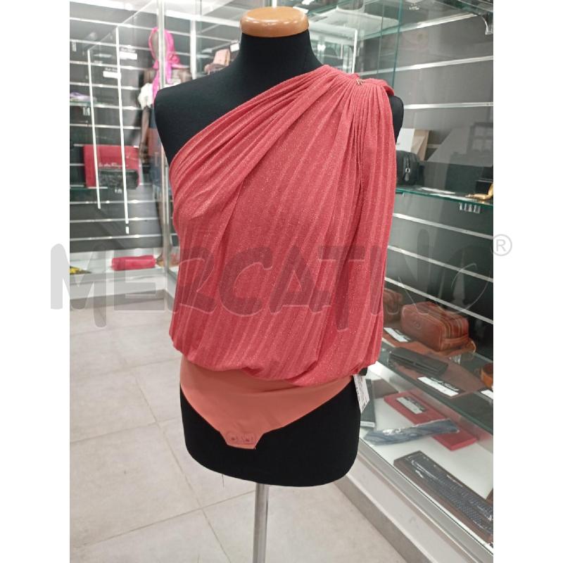 TOP ELISABETTA FRANCHI ROSA SALMONE GLITTER | Mercatino dell'Usato Roma viale tirreno 1
