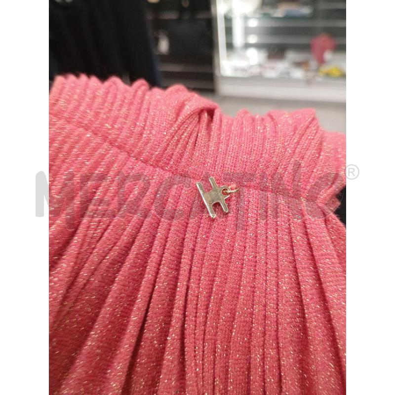 TOP ELISABETTA FRANCHI ROSA SALMONE GLITTER | Mercatino dell'Usato Roma viale tirreno 3
