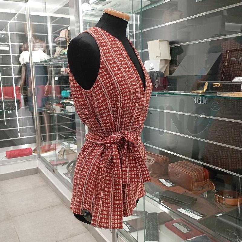 TOP WALTER VOULAZ ROSSO  MULTICOLOR | Mercatino dell'Usato Roma viale tirreno 3