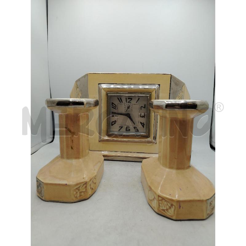 TRITTICO OROLOGIO CER DEC ARG PORTACANDELA DECÒ | Mercatino dell'Usato Roma viale tirreno 1
