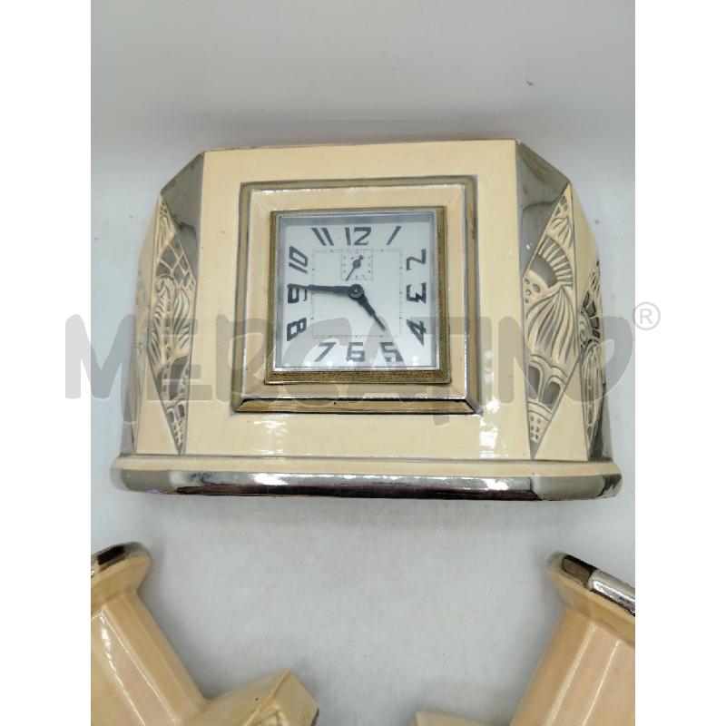 TRITTICO OROLOGIO CER DEC ARG PORTACANDELA DECÒ | Mercatino dell'Usato Roma viale tirreno 5