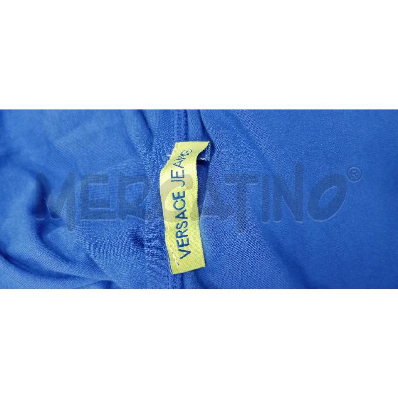 T SHIRT D VERSACE JEANS BLU CON PAILLETTES | Mercatino dell'Usato Roma viale tirreno 4