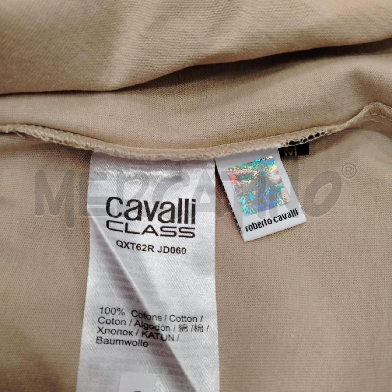 T SHIRT U CAVALLI CLASS BE SCRITTA LEOP GI | Mercatino dell'Usato Roma viale tirreno 4
