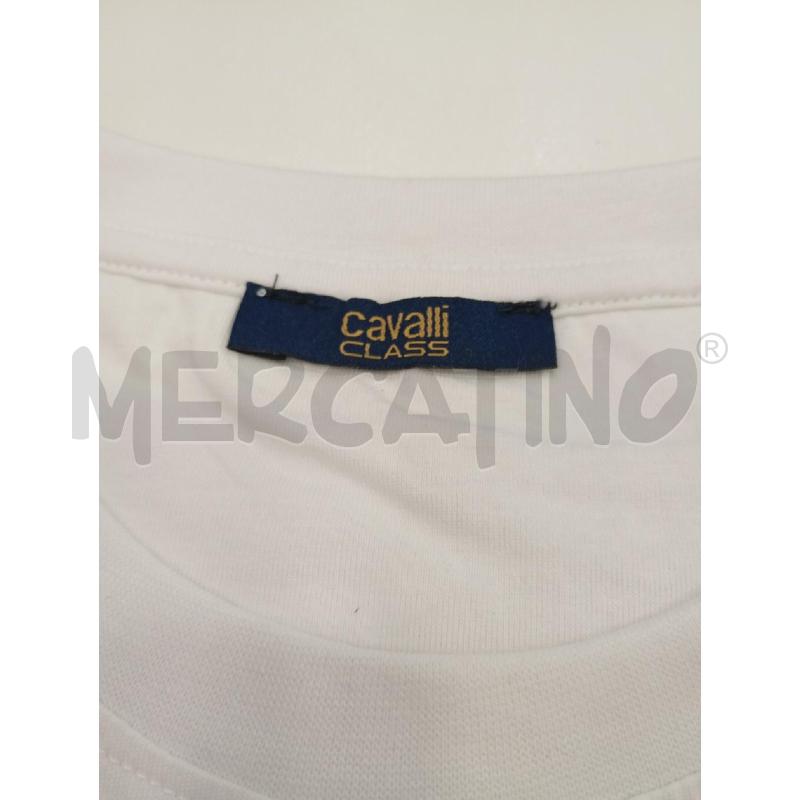 T SHIRT U CAVALLI CLASS BI SCRITTA LEOP BE  | Mercatino dell'Usato Roma viale tirreno 3