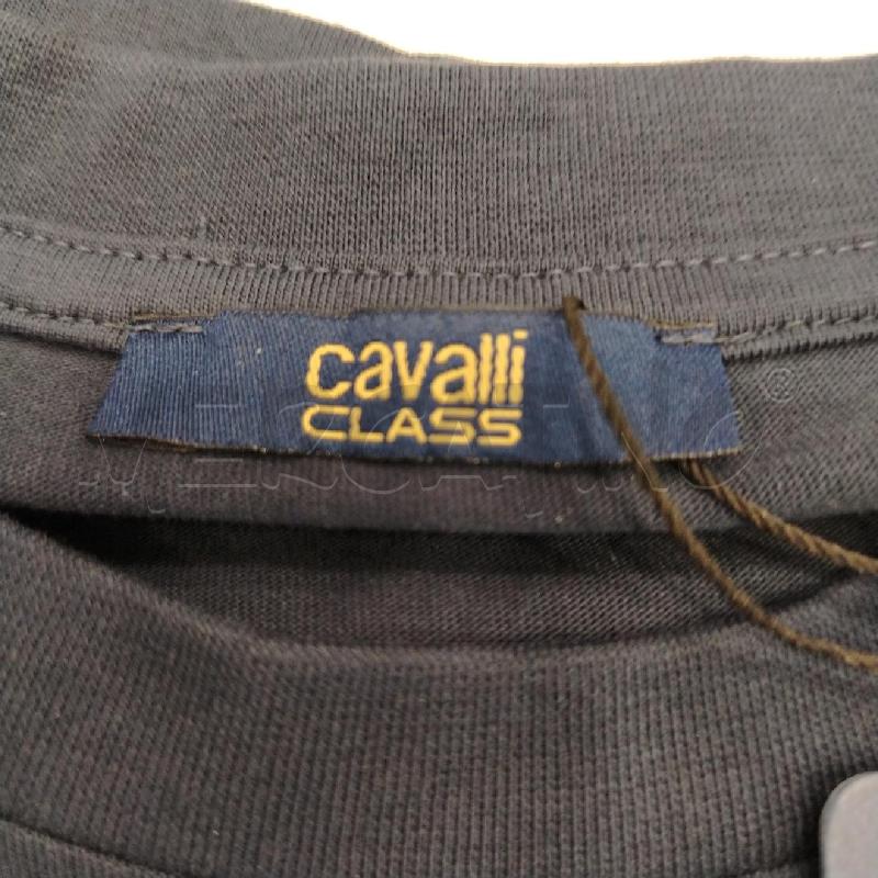 T SHIRT U CAVALLI CLASS BL SCURO STAMPA LEOP SCRITTA RSS | Mercatino dell'Usato Roma viale tirreno 4