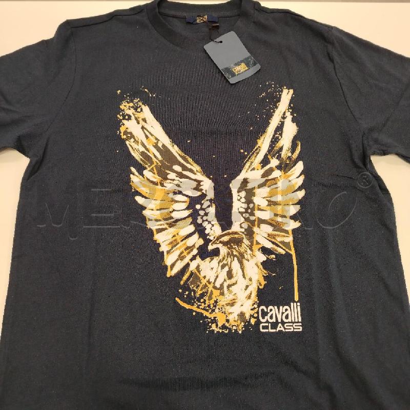 T SHIRT U CAVALLI CLASS BL STAMPA AQUILA DOR  | Mercatino dell'Usato Roma viale tirreno 1
