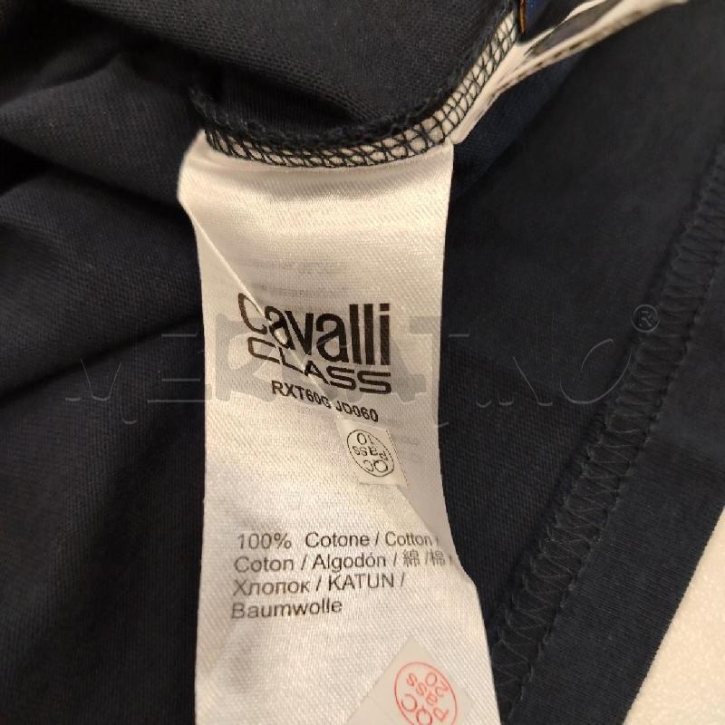 T SHIRT U CAVALLI CLASS BL STAMPA AQUILA DOR  | Mercatino dell'Usato Roma viale tirreno 4