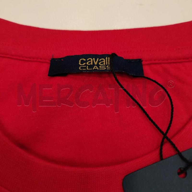 T SHIRT U CAVALLI CLASS RSS SCRITTA LEOP BE  | Mercatino dell'Usato Roma viale tirreno 3
