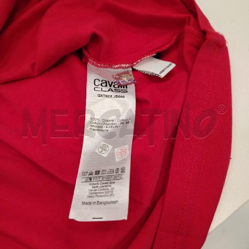 T SHIRT U CAVALLI CLASS RSS SCRITTA LEOP BE  | Mercatino dell'Usato Roma viale tirreno 4
