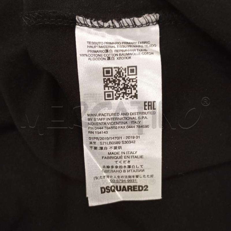 T SHIRT U DSQUARED NE SCRITTE BI TRIFOGLIO RSS  | Mercatino dell'Usato Roma viale tirreno 4