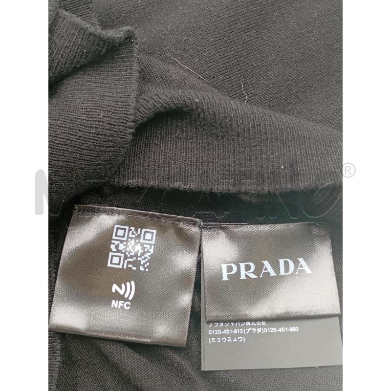 T SHIRT U PRADA NERO 100%COTONE | Mercatino dell'Usato Roma viale tirreno 4