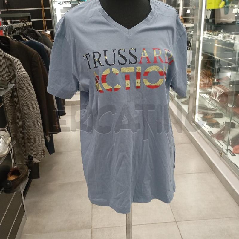 T SHIRT U TRUSSARDI ACTION BL DELAVE SCRITTA AMERICANA  | Mercatino dell'Usato Roma viale tirreno 1