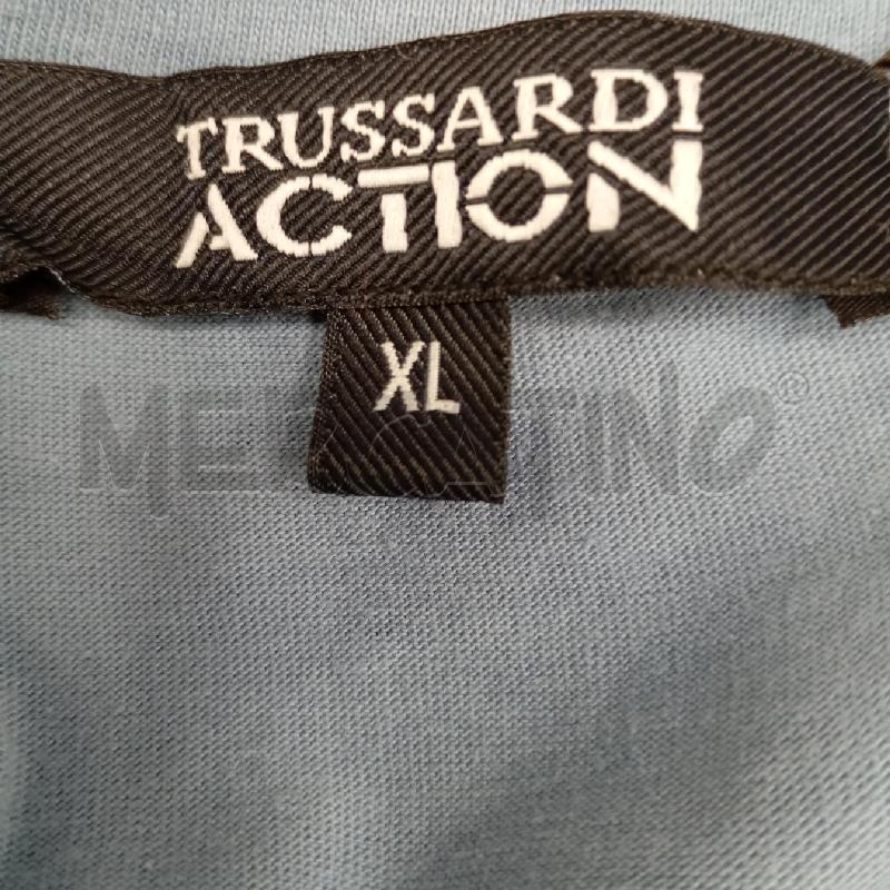 T SHIRT U TRUSSARDI ACTION BL DELAVE SCRITTA AMERICANA  | Mercatino dell'Usato Roma viale tirreno 4