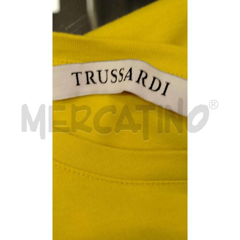 T SHIRT U TRUSSARDI GI SCRITTA BI FRONT LOGO RETRO | Mercatino dell'Usato Roma viale tirreno 4