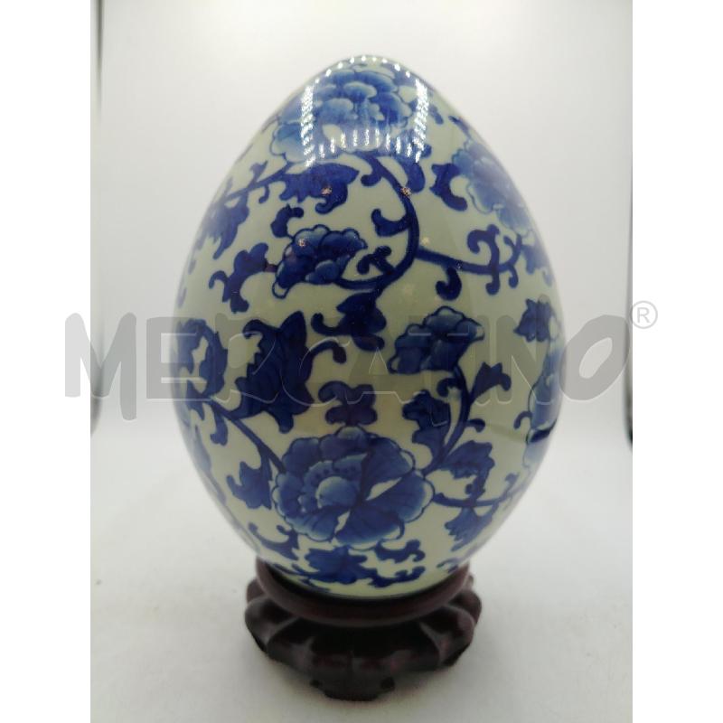 UOVO ORIENTALE DEC FIORI BLU | Mercatino dell'Usato Roma viale tirreno 1