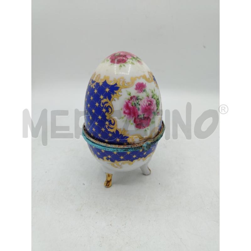 UOVO SCRIGNO FIORI ROSA DEC BLU | Mercatino dell'Usato Roma viale tirreno 1