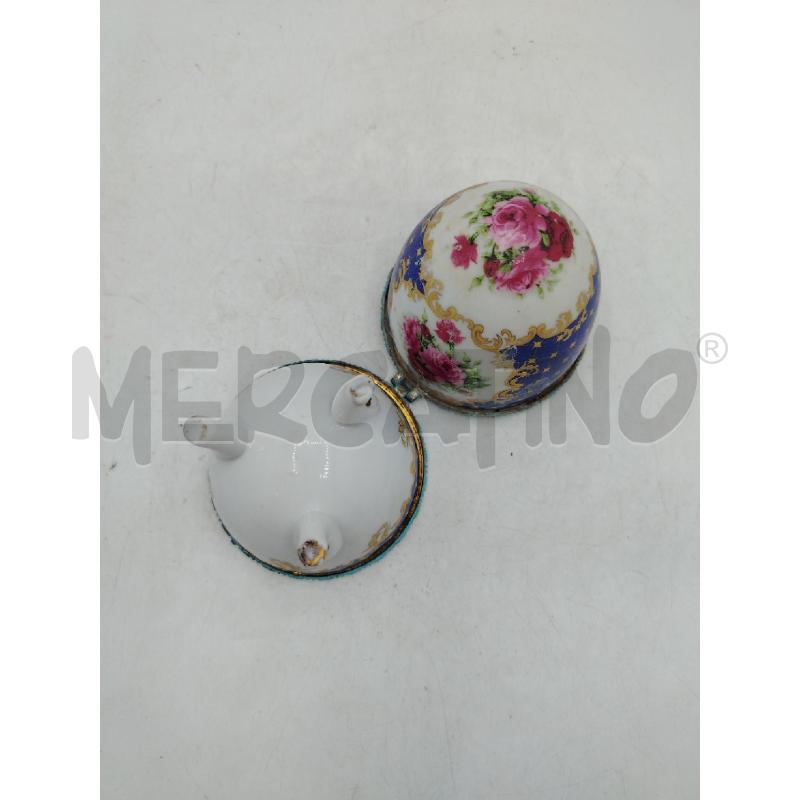 UOVO SCRIGNO FIORI ROSA DEC BLU | Mercatino dell'Usato Roma viale tirreno 4