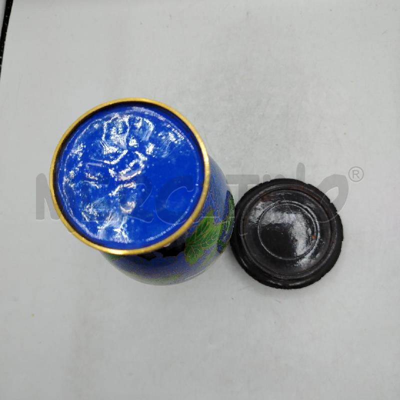 VASETTO CLOISONNE AZZ DEC FIORI INT DORATO | Mercatino dell'Usato Roma viale tirreno 4