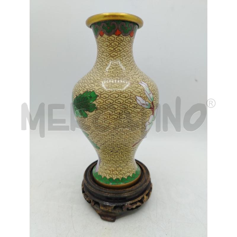 VASETTO CLOISONNE FIORI UCCELLI | Mercatino dell'Usato Roma viale tirreno 3