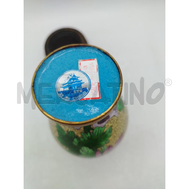 VASETTO CLOISONNE FIORI UCCELLI | Mercatino dell'Usato Roma viale tirreno 4