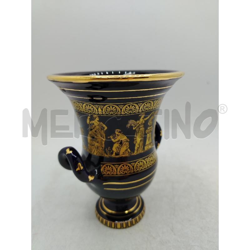 VASETTO COPPA CER GRECA DEC ORO 24KT | Mercatino dell'Usato Roma viale tirreno 3