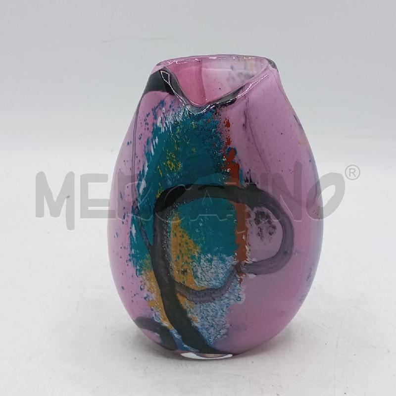 VASETTO MURANO ASTRATTO VARIE SFUMATURE | Mercatino dell'Usato Roma viale tirreno 1