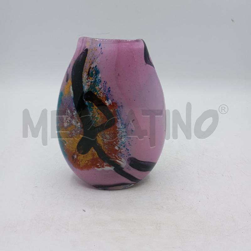 VASETTO MURANO ASTRATTO VARIE SFUMATURE | Mercatino dell'Usato Roma viale tirreno 2
