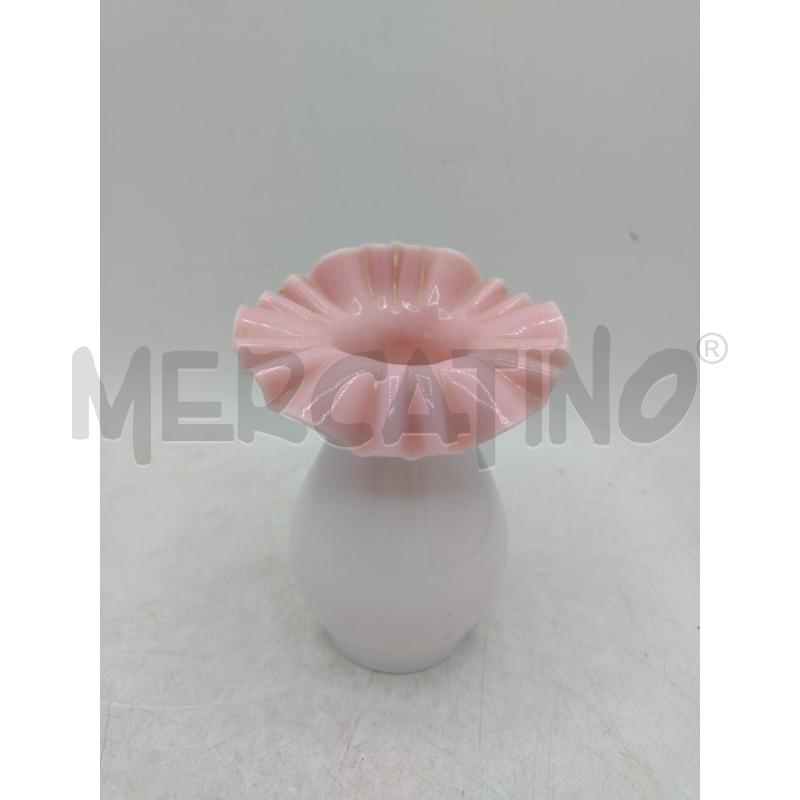 VASETTO MURANO BORDO ONDULATO ROSA | Mercatino dell'Usato Roma viale tirreno 1