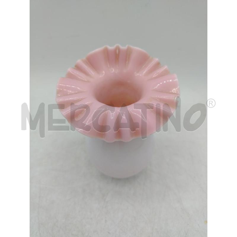 VASETTO MURANO BORDO ONDULATO ROSA | Mercatino dell'Usato Roma viale tirreno 2