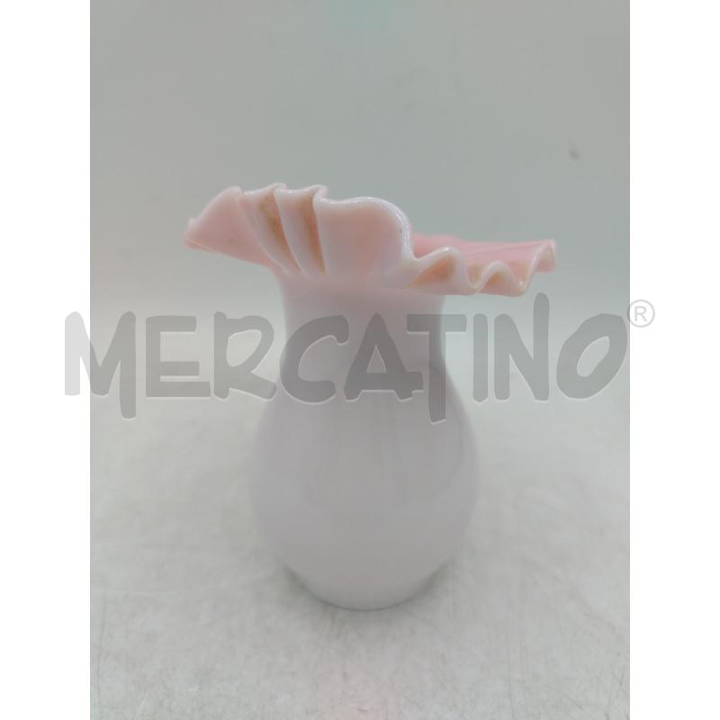 VASETTO MURANO BORDO ONDULATO ROSA | Mercatino dell'Usato Roma viale tirreno 3