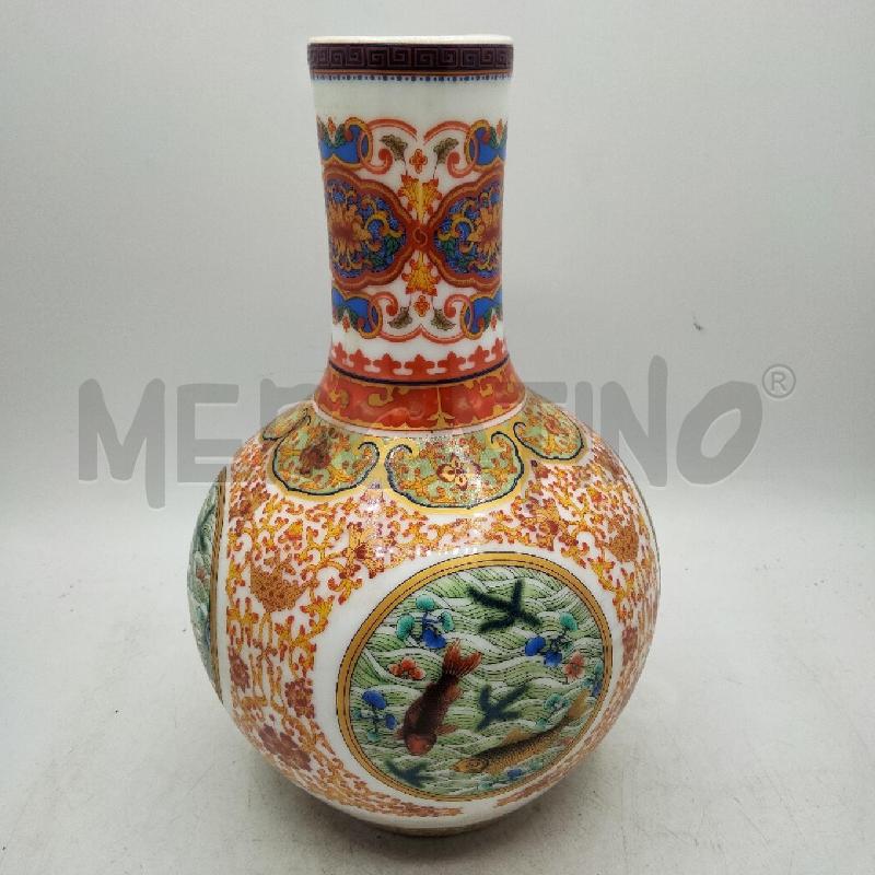 VASETTO ORIENTALE DECORO PESCI | Mercatino dell'Usato Roma viale tirreno 3