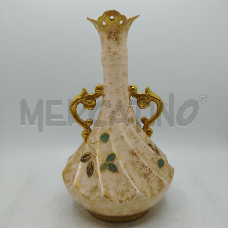 VASO 2 MANICI DORATI FIORI COLORATI | Mercatino dell'Usato Roma viale tirreno 3