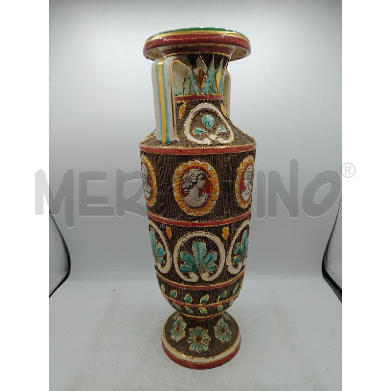 VASO ANFORA DERUTA POLICROMO | Mercatino dell'Usato Roma viale tirreno 2