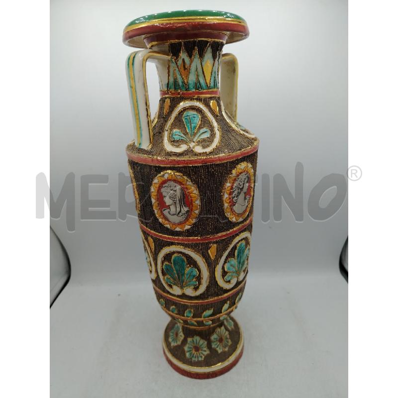 VASO ANFORA DERUTA POLICROMO | Mercatino dell'Usato Roma viale tirreno 3