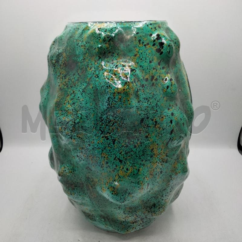 VASO ART DECÒ VERDE STEMMA CENTRALE | Mercatino dell'Usato Roma viale tirreno 2