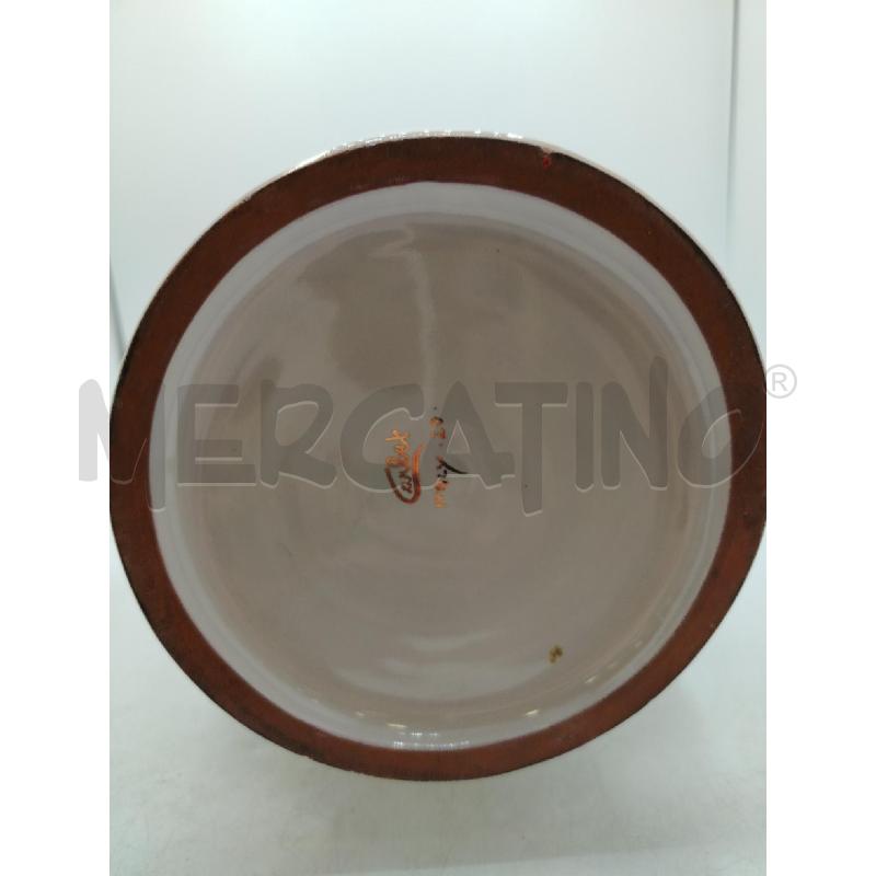 VASO CERAMICA ALTO FASCIA ORO BORDO ORO | Mercatino dell'Usato Roma viale tirreno 3