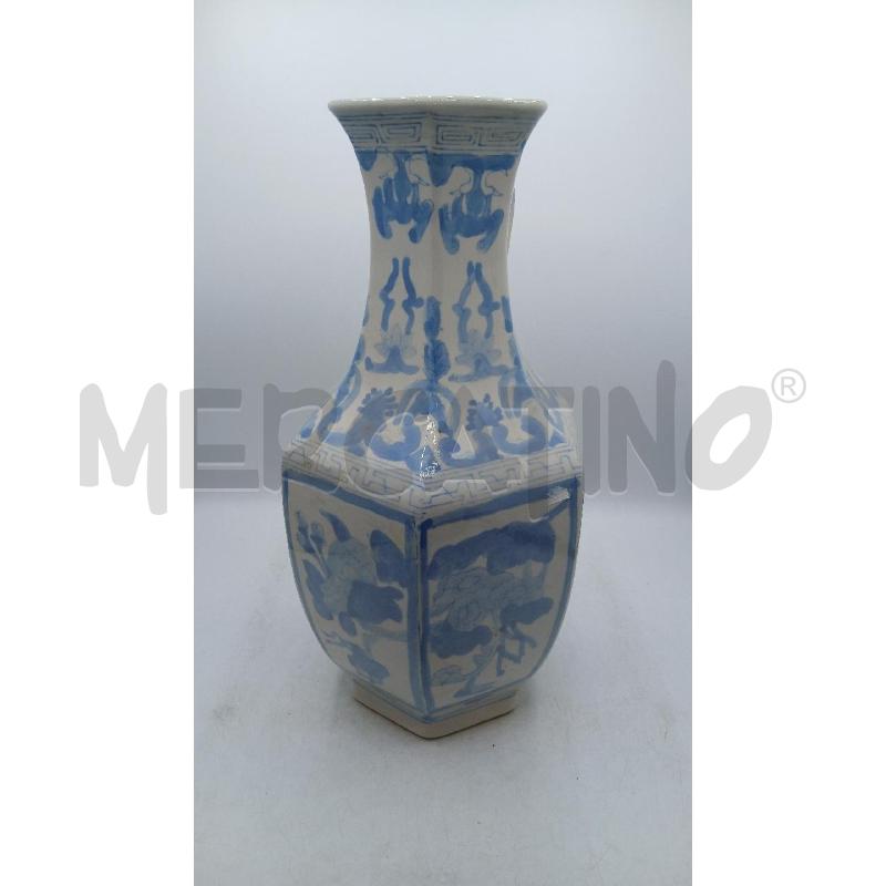 VASO CERAMICA DEC BLU | Mercatino dell'Usato Roma viale tirreno 1