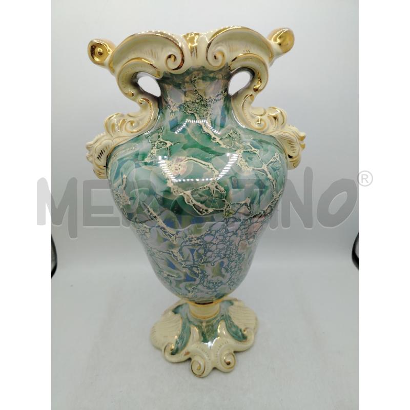 VASO CER BEIGE STEMMA CENTRALE ORO RIP VERDE | Mercatino dell'Usato Roma viale tirreno 2