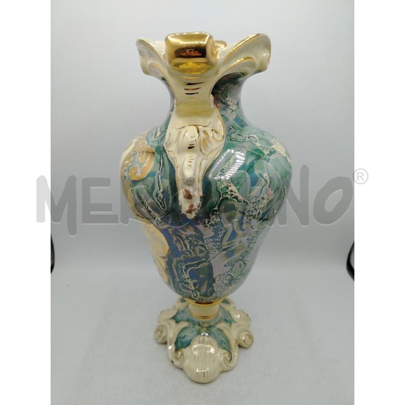 VASO CER BEIGE STEMMA CENTRALE ORO RIP VERDE | Mercatino dell'Usato Roma viale tirreno 3