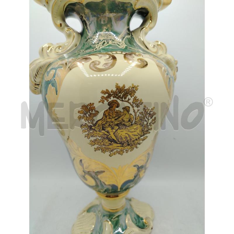 VASO CER BEIGE STEMMA CENTRALE ORO RIP VERDE | Mercatino dell'Usato Roma viale tirreno 4