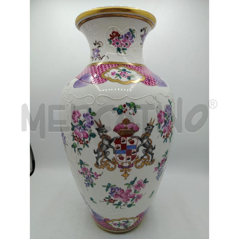 VASO CER STEMMA CENTRALE DEC FIORI ROSA LILLA | Mercatino dell'Usato Roma viale tirreno 1