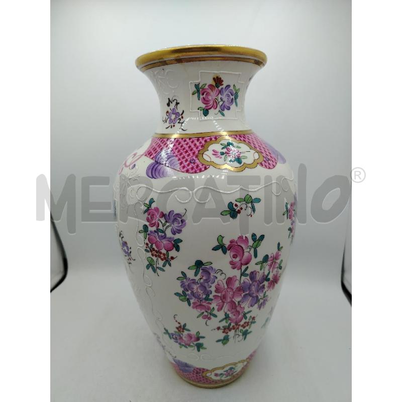 VASO CER STEMMA CENTRALE DEC FIORI ROSA LILLA | Mercatino dell'Usato Roma viale tirreno 2