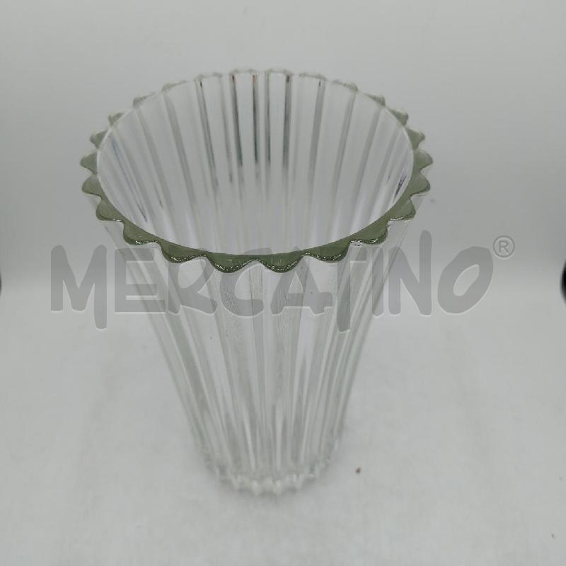 VASO CRISTALLO FRANCE ONDULATO | Mercatino dell'Usato Roma viale tirreno 2