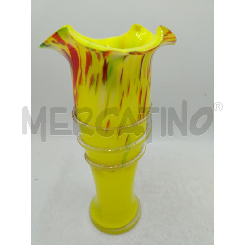 VASO MURANO GIALLO DEC ROSSO VERDE | Mercatino dell'Usato Roma viale tirreno 2