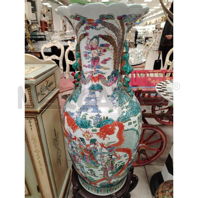VASO ORIENTALE GRANDE BASE LEGNO | Mercatino dell'Usato Roma viale tirreno 1