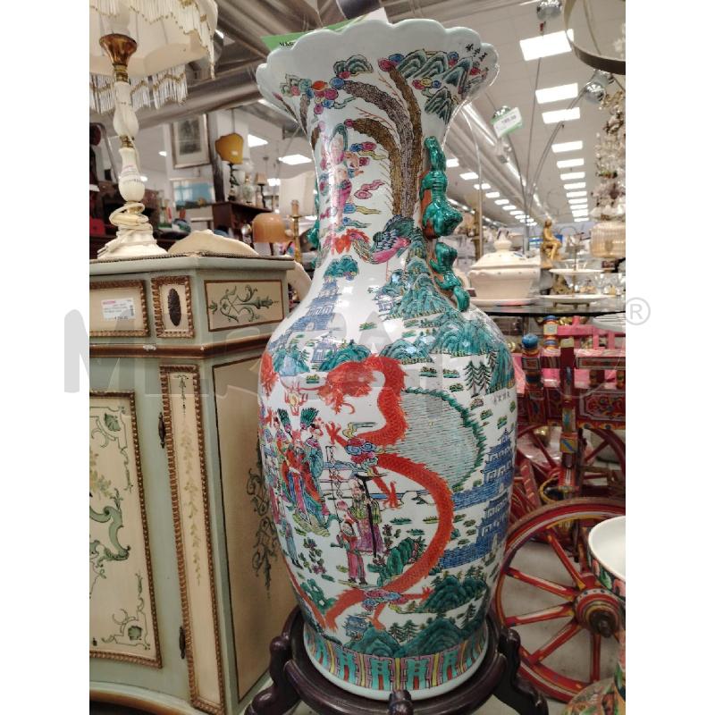 VASO ORIENTALE GRANDE BASE LEGNO | Mercatino dell'Usato Roma viale tirreno 2