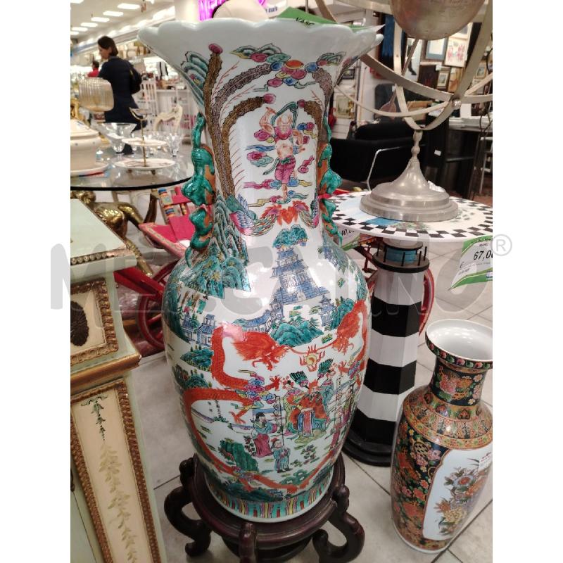 VASO ORIENTALE GRANDE BASE LEGNO | Mercatino dell'Usato Roma viale tirreno 3