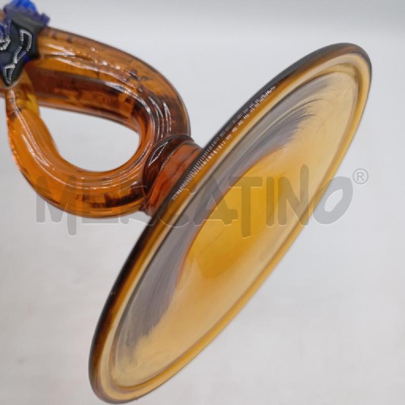 VASO PESCE MURANO AMBRATO BLU | Mercatino dell'Usato Roma viale tirreno 4